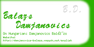 balazs damjanovics business card